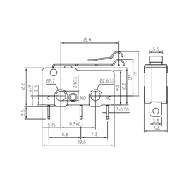 IC-163-4 Micro Switch Lehim Bacak Kısa Kancalı Palet