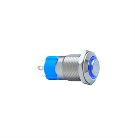 12MM KALICILI LEDLİ METAL BUTON - 1NO - IP67