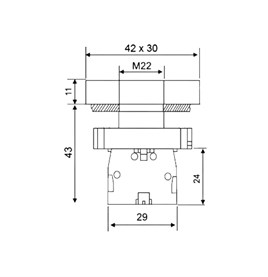 LAY5-EL8325  22mm İkiz Buton Yeşil Kırmızı