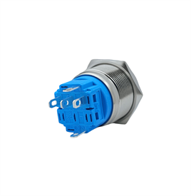 E70 22MM METAL BUTON YAYLI 12-24V YEŞİL LED 1NO/1NC