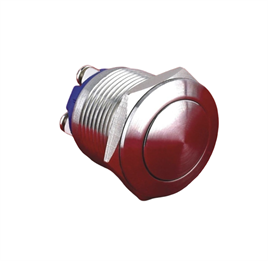 NO61 GQ19B-10-N 19mm Metal Yaylı Buton IP65 Bombeli