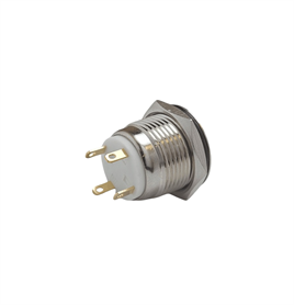 E35 16MM METAL BUTON YAYLI 12-24V YEŞİL LED 1NO