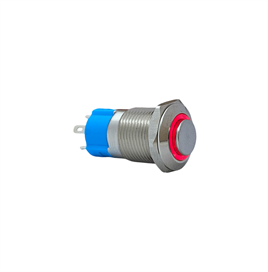 12MM KALICILI LEDLİ METAL BUTON - 1NO - IP67