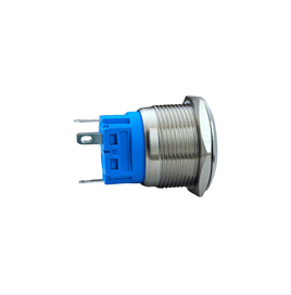 E72 22MM METAL BUTON KALICILI 12-24V KIRMIZI LED 1NO/1NC