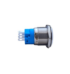 E58 19MM METAL BUTON YAYLI 12-24V YEŞİL LED 1NO/1NC