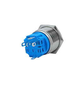 E76 22MM METAL BUTON KALICILI 12-24V TURUNCU LED 1NO/1NC