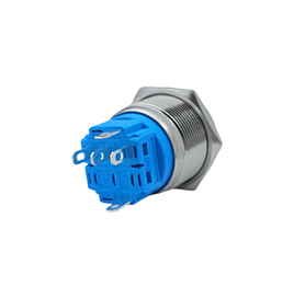 E75 22MM METAL BUTON YAYLI 12-24V TURUNCU LED 1NO/1NC