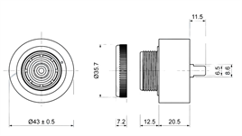 IC-221G 43mm Buzzer 24V ve 220V