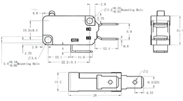 IC-176-0 Micro Switch Paletsiz 16A