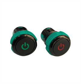 IPS19-10T  19mm Plastik LEDli Yaylı Power simgeli Buton