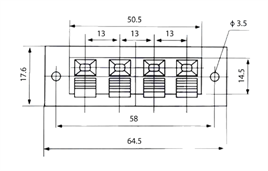 IC-250 Hoparlör Klemensi 4lü