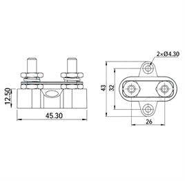 IC-280B-2 ŞASE TERMİNALI 2XM10 KUTUPLU
