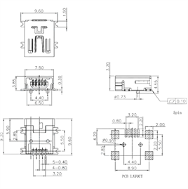 IC-266 USB Şase 5 Pin Mini