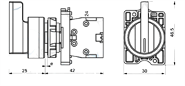 LAY5-EJ21 22mm Uzun Mandal 0-1 Kalıcı (1NO)