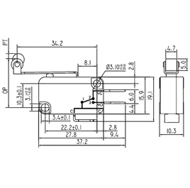 IC-171 Micro Switch Uzun Makaralı 3A