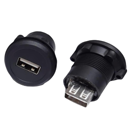 USB-01C-BK 22MM PANO TİP SİYAH USB A DİŞİ SOKET