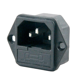 IC-213 C14 Power Soket Erkek Fuseli Kulaklı AS-07