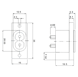 IC-212-2 C8 AC Teyp Soket AC-006