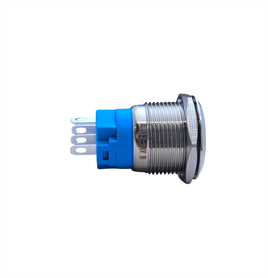 E3 19MM METAL BUTON KALICILI 12-24V YEŞİL LED 1NO/1NC