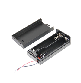 IC-233C Pil Yuvası 2 li Kapaklı Switchli (AA)