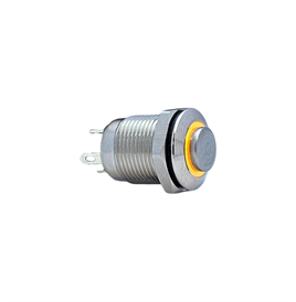 12MM YAYLI LEDLİ METAL BUTON - 1NO - IP67