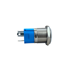 E38-1 16MM METAL BUTON YAYLI 12-24V TURUNCU LED 1NO/1NC