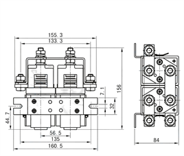 4lü Selenoid Kontaktör 12V/24V 400A