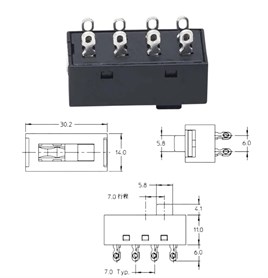 IC-211 Slide Switch 0-1-2 8P