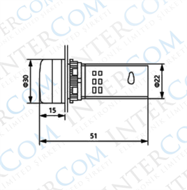 AD22-22VA 22mm Dijital Volt-Ampermetre