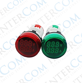 AD22-22VA 22mm Dijital Volt-Ampermetre