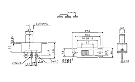 IC-207 Slide Switch ON-OFF 3P