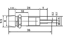 IC-225 Sinyal Lambası Metal 8mm 