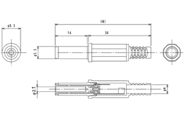 IC-252 DC Jak 2.1mm Uzun