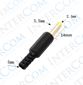 IC-252A DC JAK 2,1MM UZUN FİŞ SARI UÇ