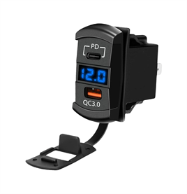 IC-266D-4 Marin Tip Voltmetreli 2'li USB 3.0 + TYPE-C
