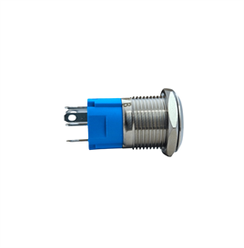 E34-1 16MM METAL BUTON YAYLI 12-24V KIRMIZI LED 1NO/1NC