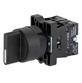 LAY5-ED53 22mm Kısa Mandal 1-0-2 Yaylı (2NO)