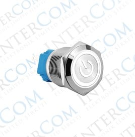 E47T 19MM METAL BUTON KALICILI 12-24V BEYAZ LED 1NO/1NC