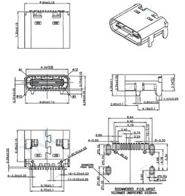 IC-266B-4 Type-C Şase Dişi 16 Pin