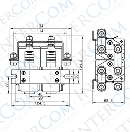 4lü Selenoid Kontaktör 12V/24V 200A