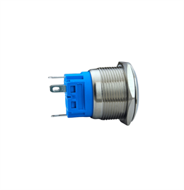 E69 22MM METAL BUTON YAYLI 12-24V KIRMIZI LED 1NO/1NC