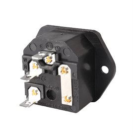 IC-213 C14 Power Soket Erkek Fuseli Kulaklı AS-07