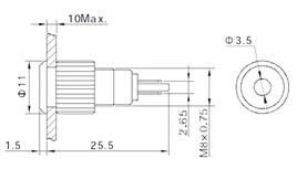 GQ8F-D 8mm Sinyal Lambası IP67