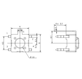 IC-200 Tact Switch 6x6 3,5mm Şaseli