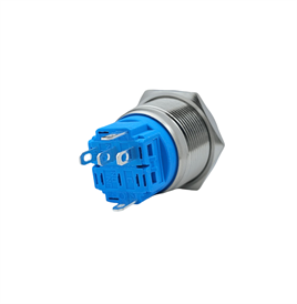 E73 22MM METAL BUTON KALICILI 12-24V YEŞİL LED 1NO/1NC