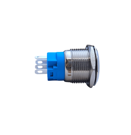 E82 19MM METAL BUTON YAYLI 12-24V TURUNCU LED 1NO/1NC