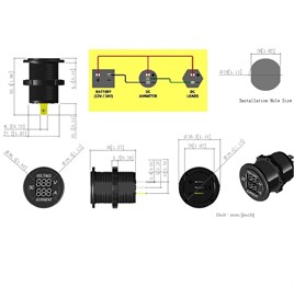 IC-231E Pano Tipi Volt-Ampermetre 28mm