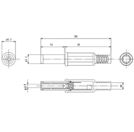 IC-252-S	DC Jak 2.1mm Uzun Kaliteli