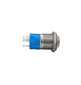 E24 16MM METAL BUTON KALICILI 12-24V BEYAZ LED 1NO/1NC