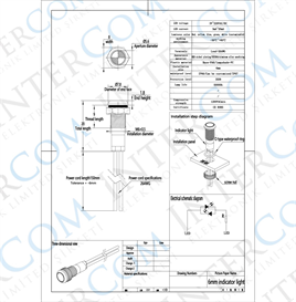 D6S 6MM METAL KABLOLU SİNYAL LAMBASI 12-24V 
